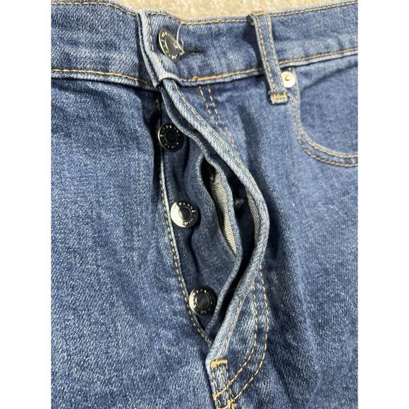 Everlane Button Fly Cheeky Cut Off Short Womens Size 30 Med Wash - Picture 6 of 9